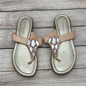 Bandolino Women's Sandals with Gold and Crystal Accents
